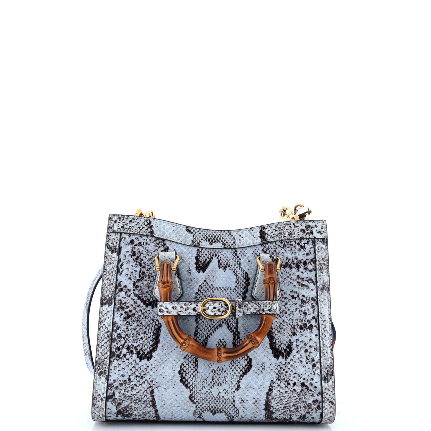 Diana NM Bamboo Handle Tote Python Small