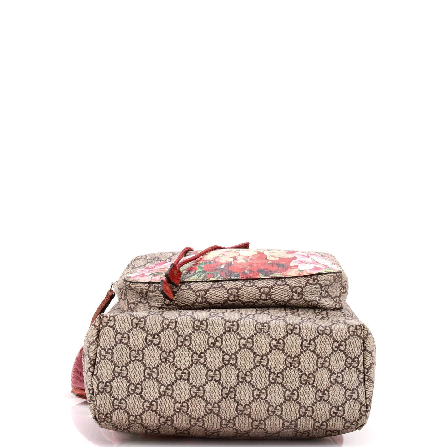 Buckle Backpack Blooms Print GG Coated Canvas Medium