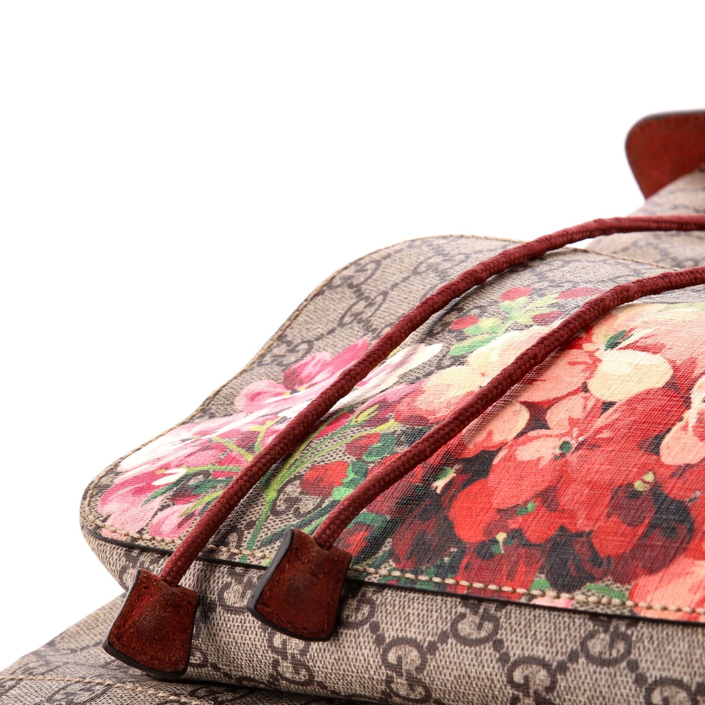 Buckle Backpack Blooms Print GG Coated Canvas Medium