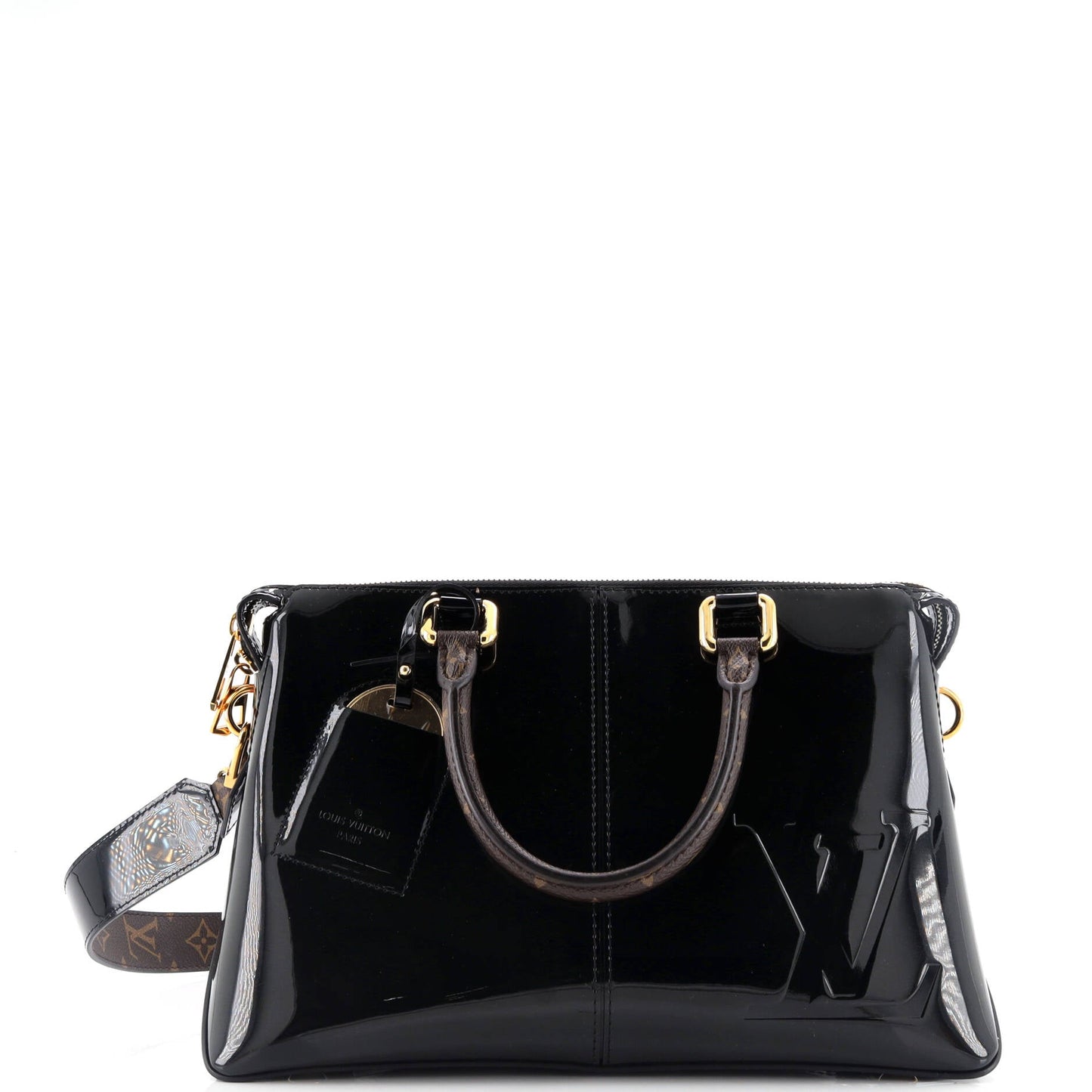 Miroir Handbag Vernis with Monogram Canvas