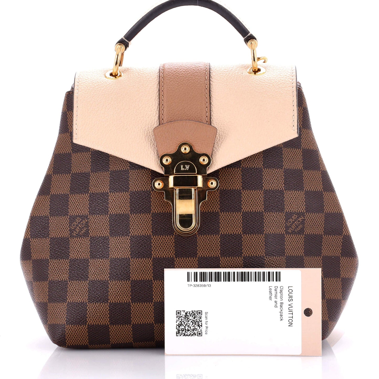 Clapton Backpack Damier and Leather