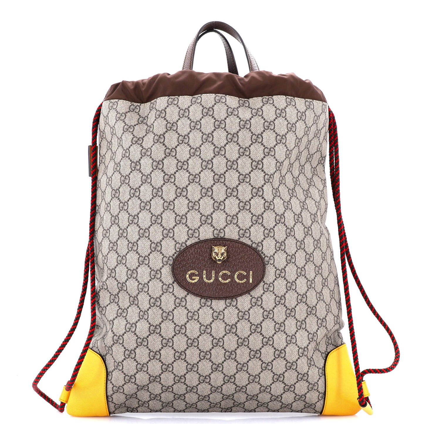 Neo Vintage Drawstring Backpack GG Coated Canvas Large