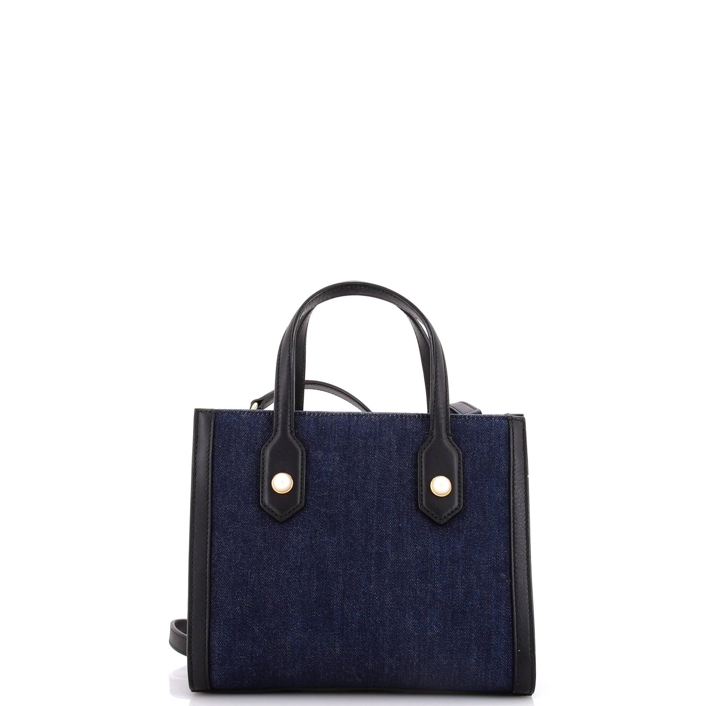 Tiger Pearl Tote Embroidered Denim Small