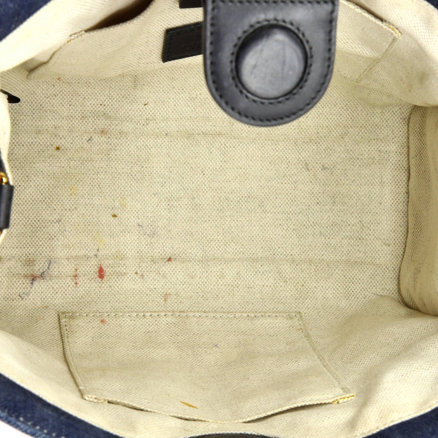 Tiger Pearl Tote Embroidered Denim Small