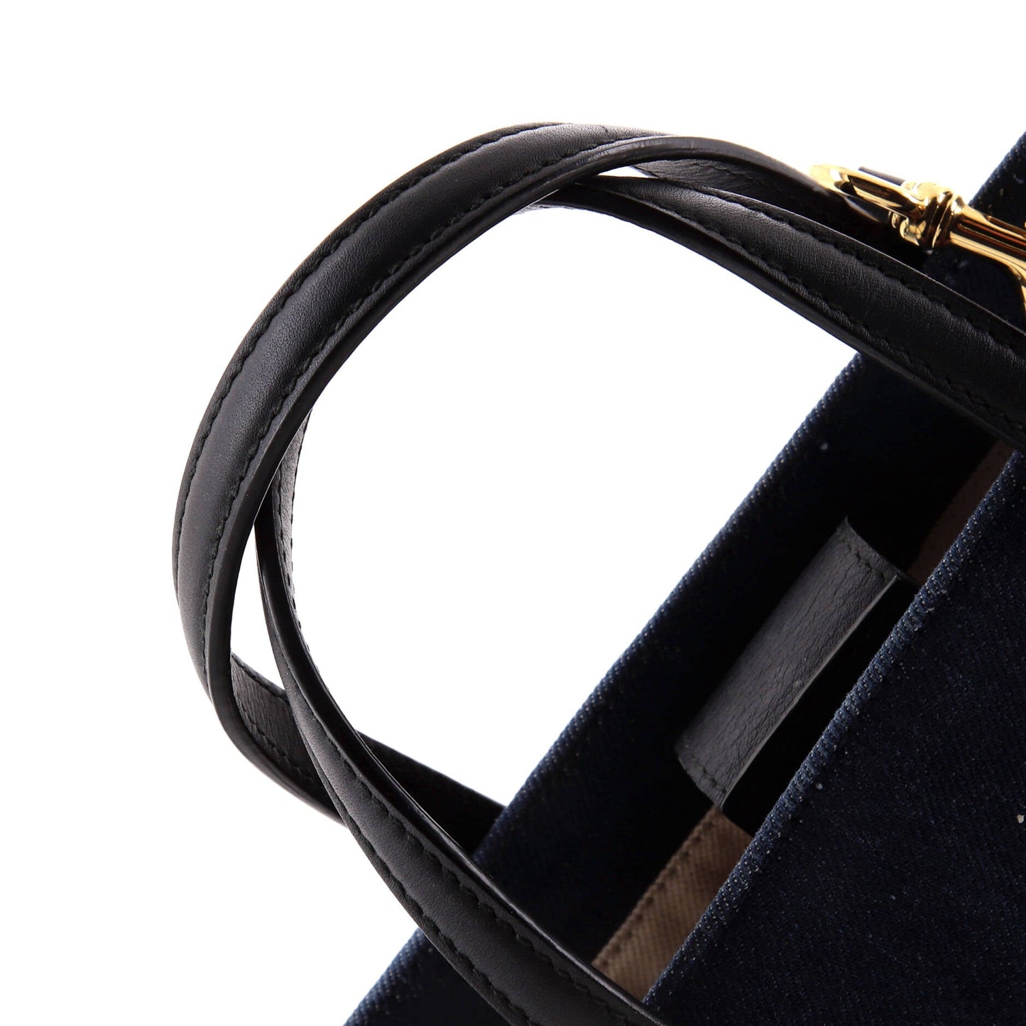 Tiger Pearl Tote Embroidered Denim Small
