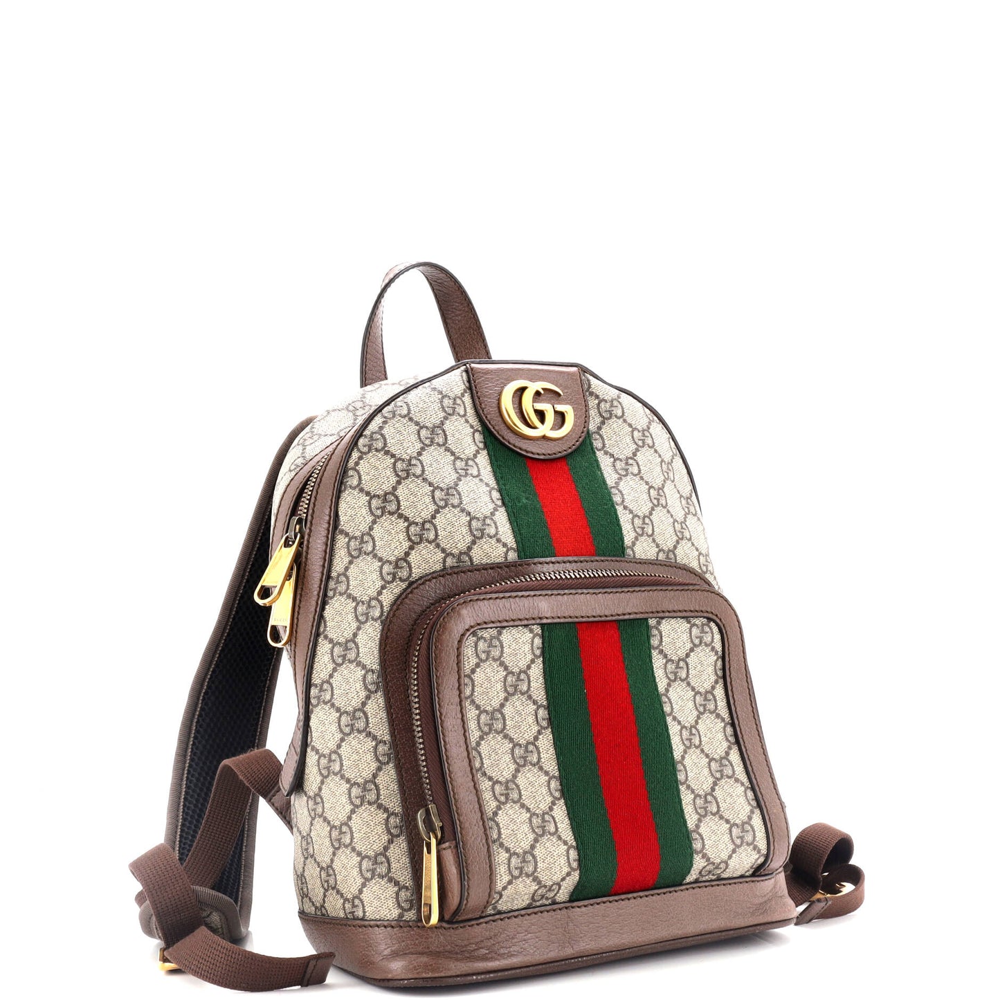 Ophidia Backpack GG Coated Canvas and Leather Small
