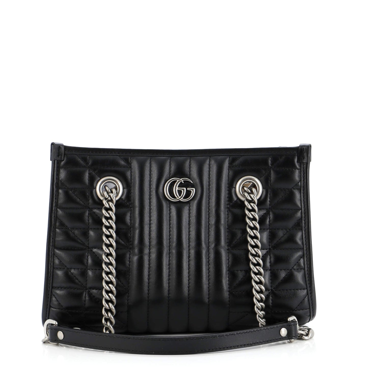 GG Marmont Aria Chain Shopping Tote Mixed Matelasse Leather Small