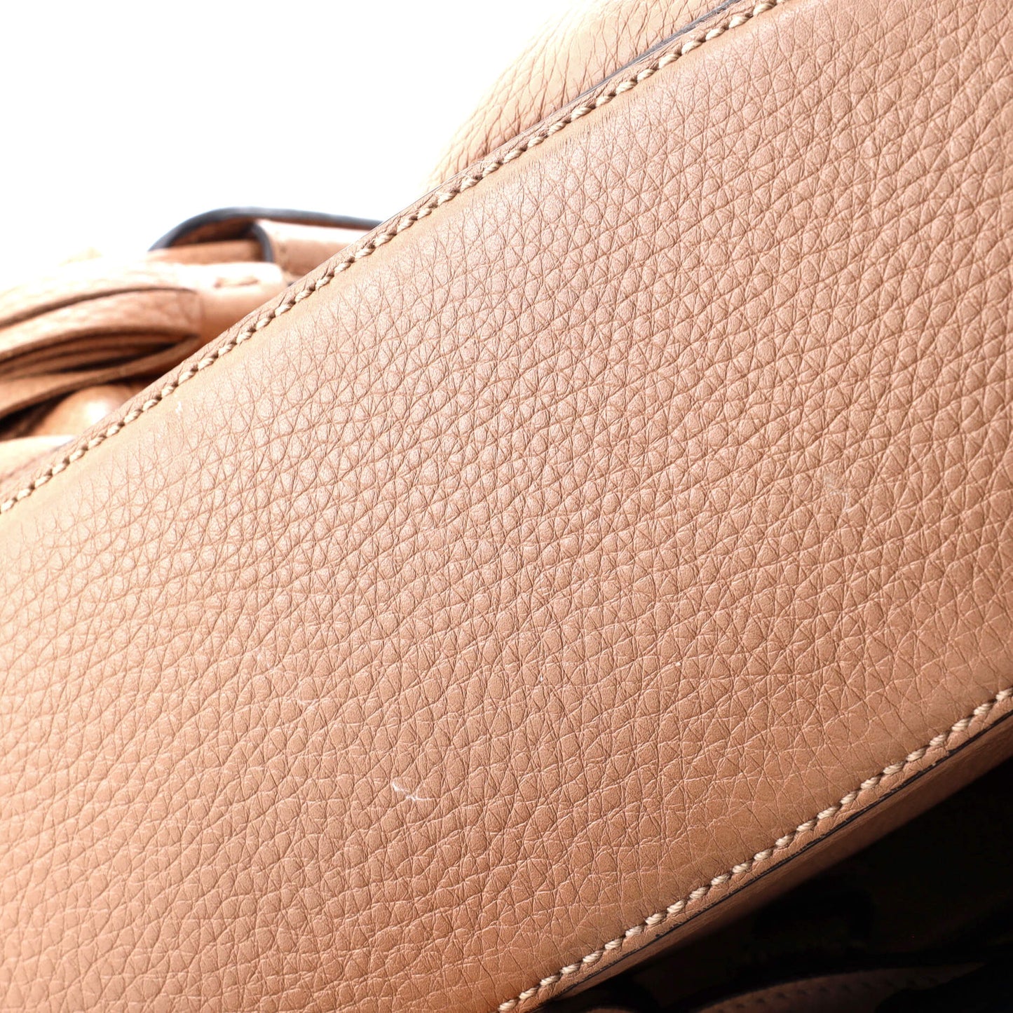 Bamboo Tassel Backpack Leather Medium