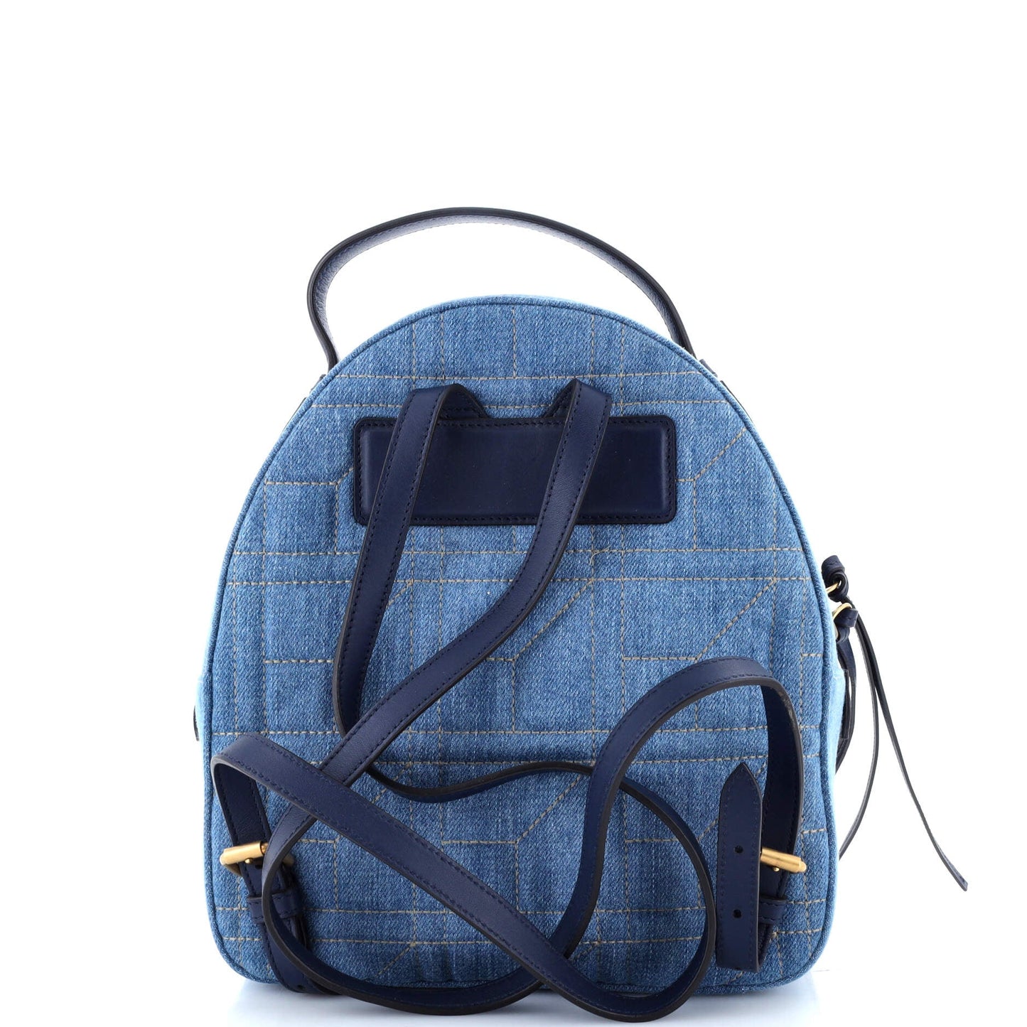 Pearly GG Marmont Backpack Embellished Matelasse Denim Small