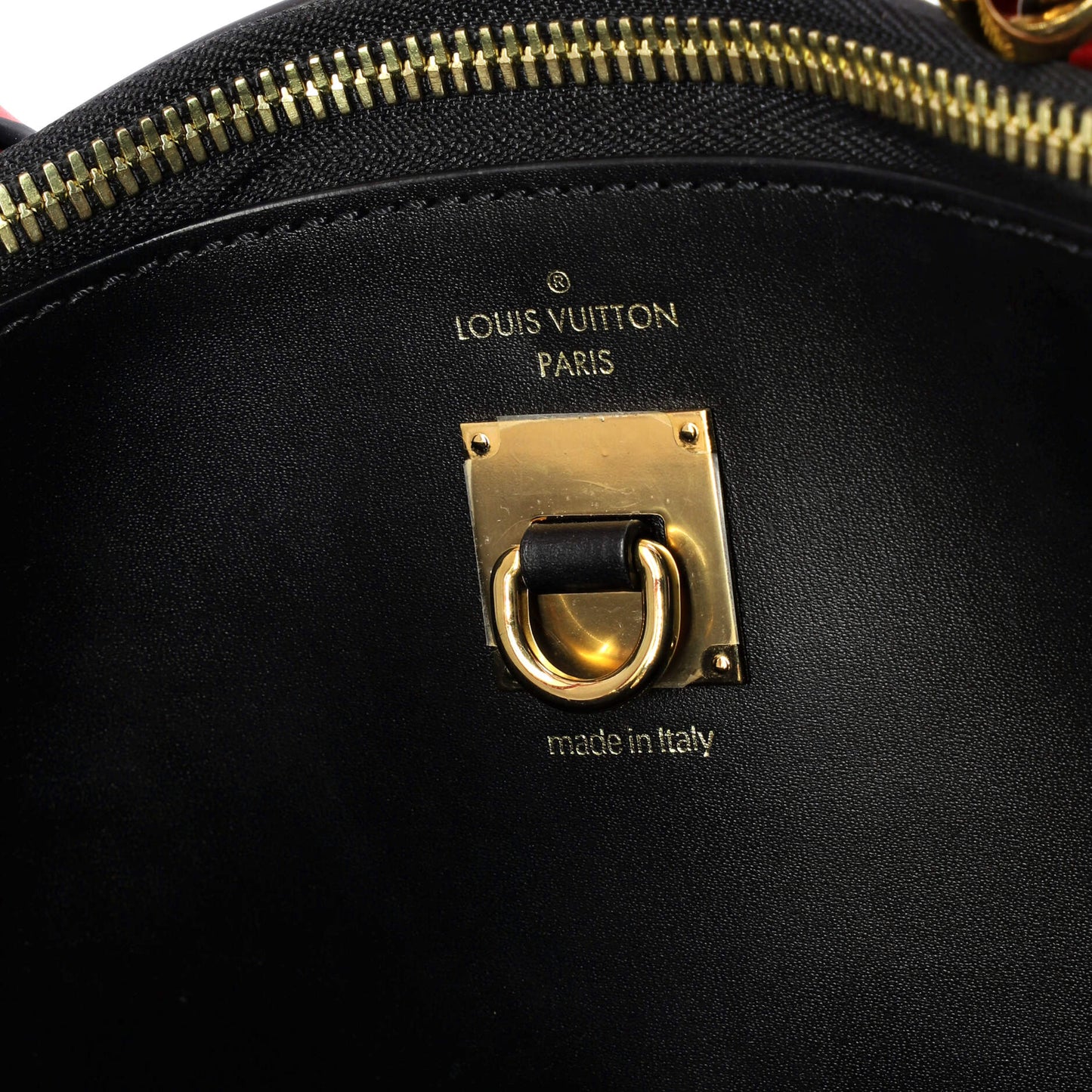 City Steamer Handbag Leather with Monogram Canvas MM