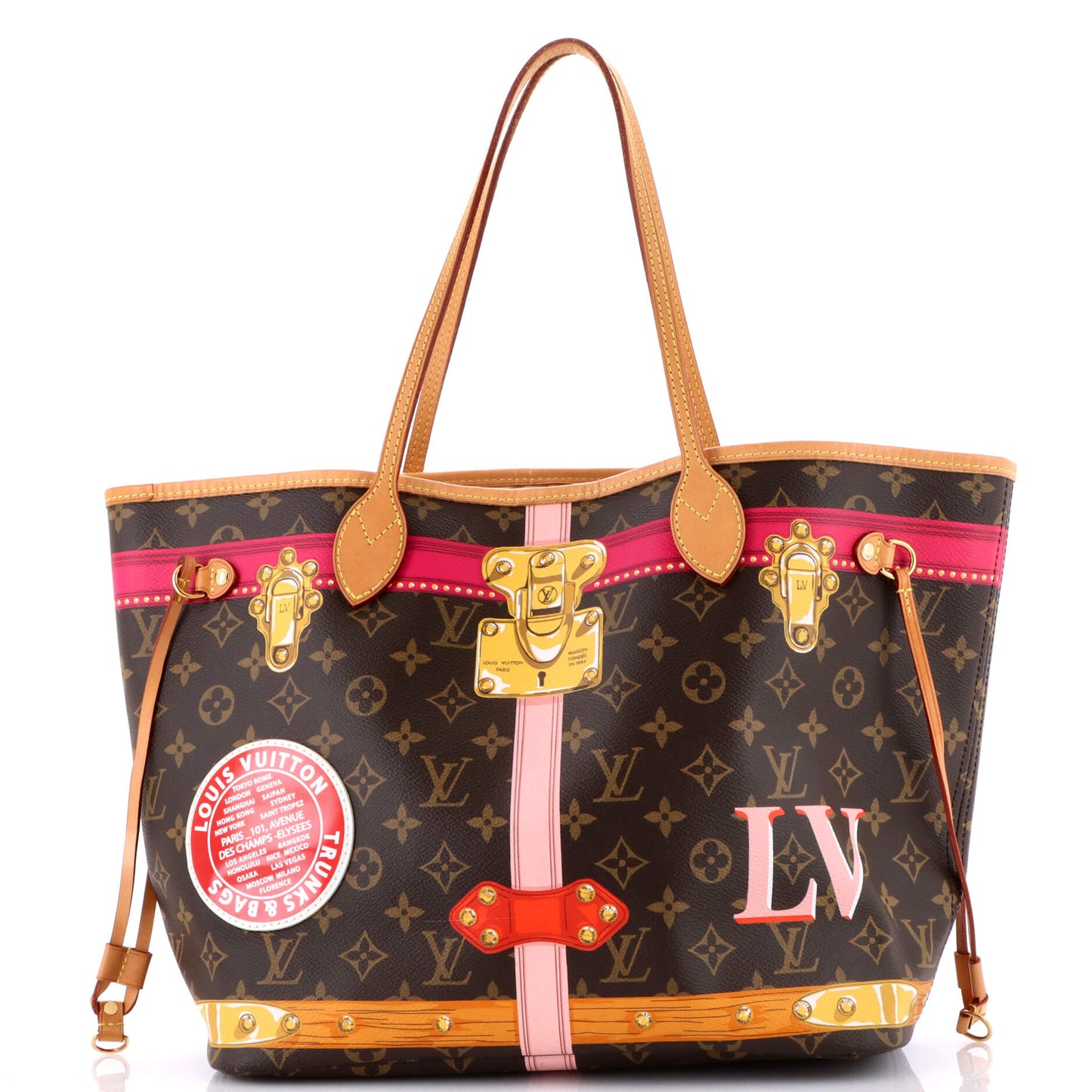 Neverfull NM Tote Limited Edition Summer Trunks Monogram Canvas MM
