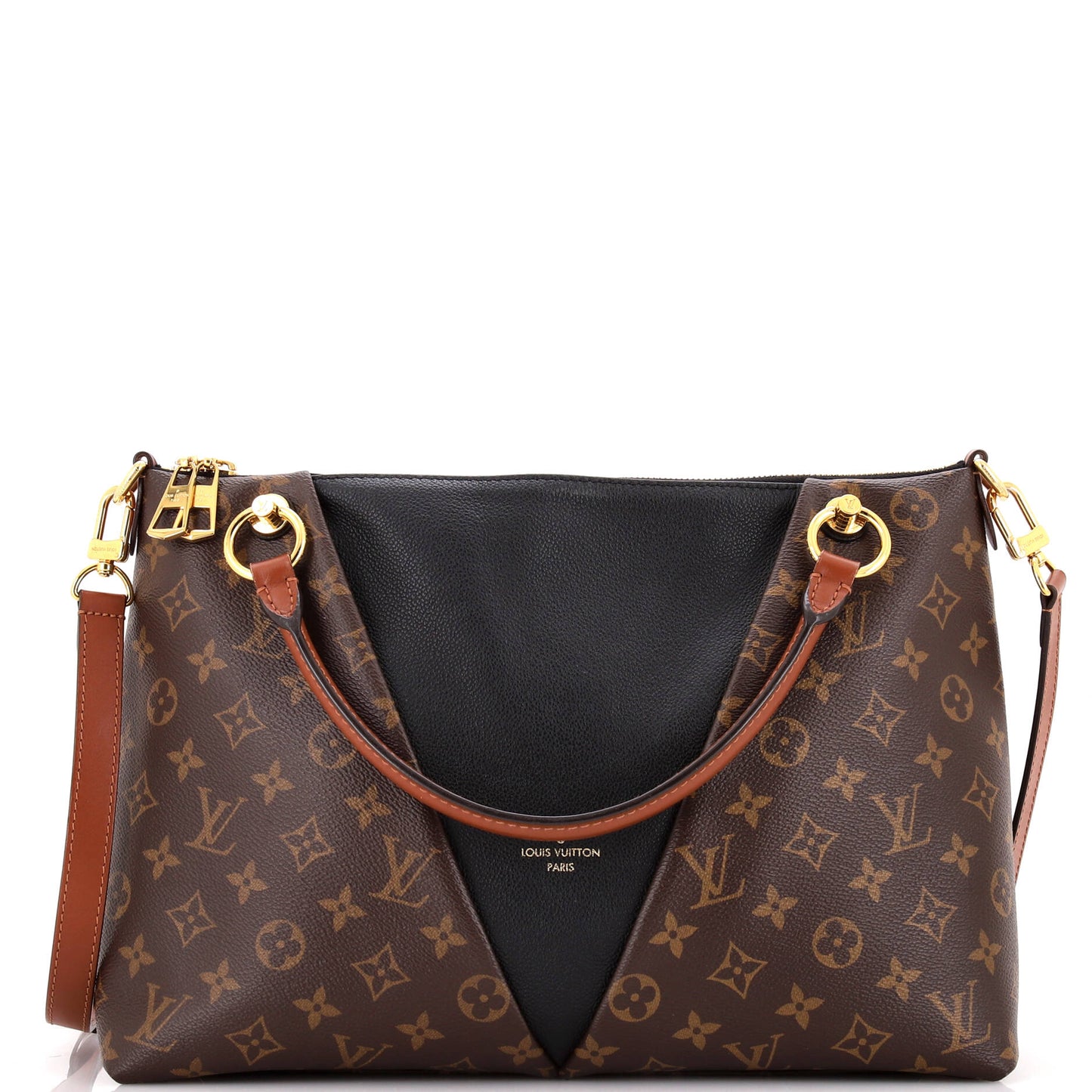 V Tote Monogram Canvas and Leather MM