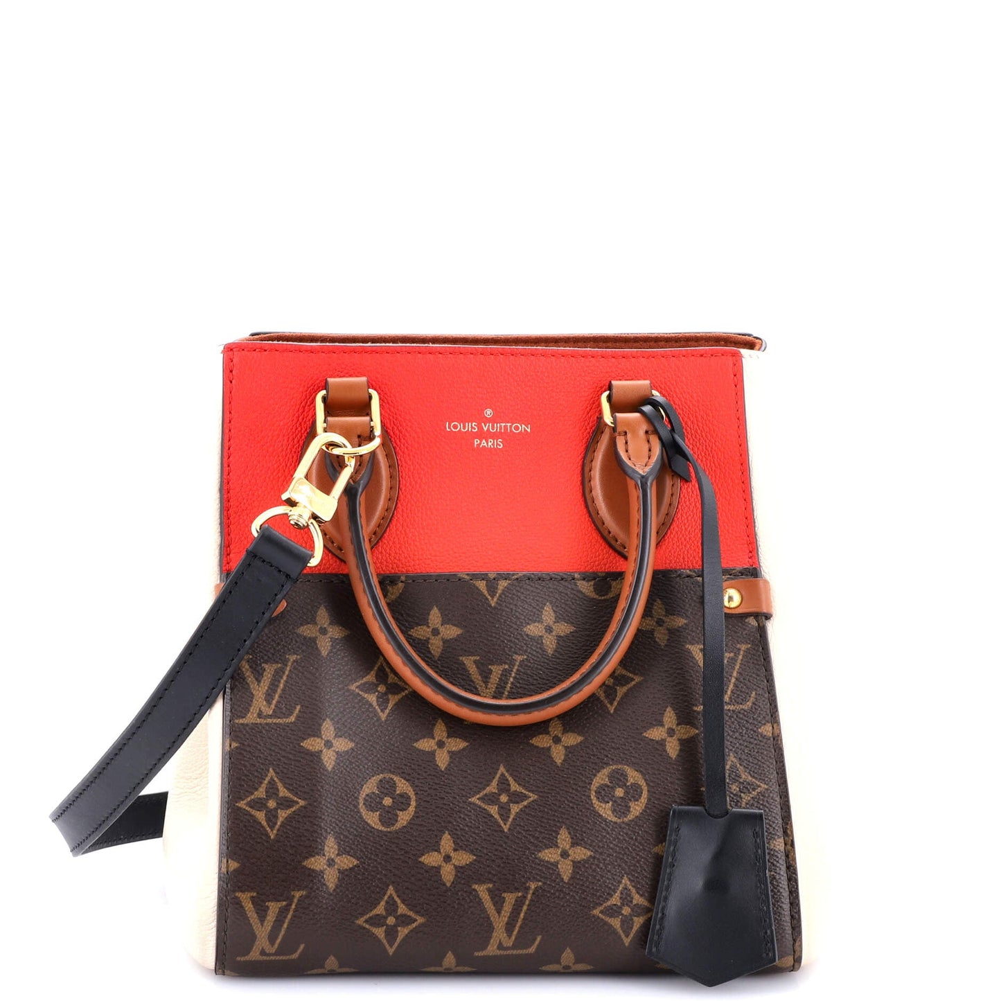 Fold Tote Monogram Canvas and Leather PM