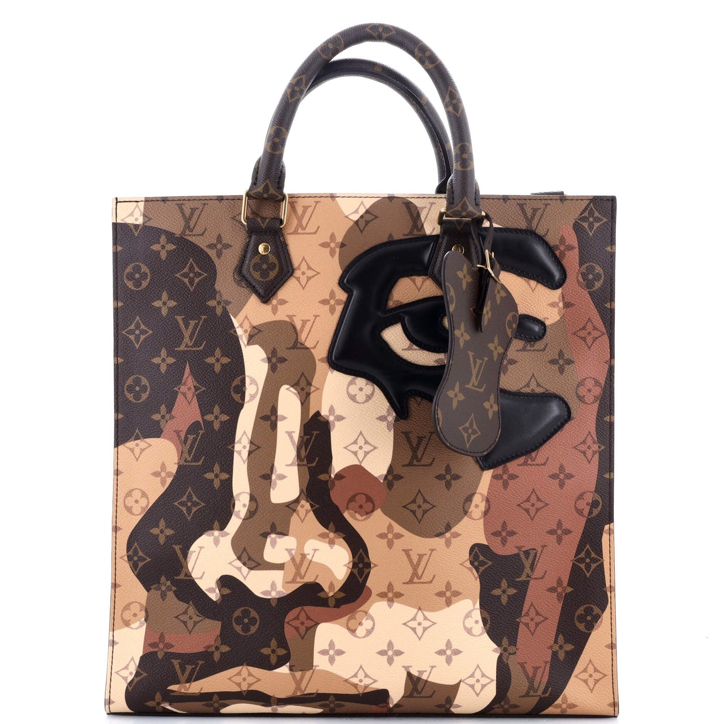 x Kid Super Sac Plat NV Limited Edition Patchwork Printed Camouflage Monogram Canvas