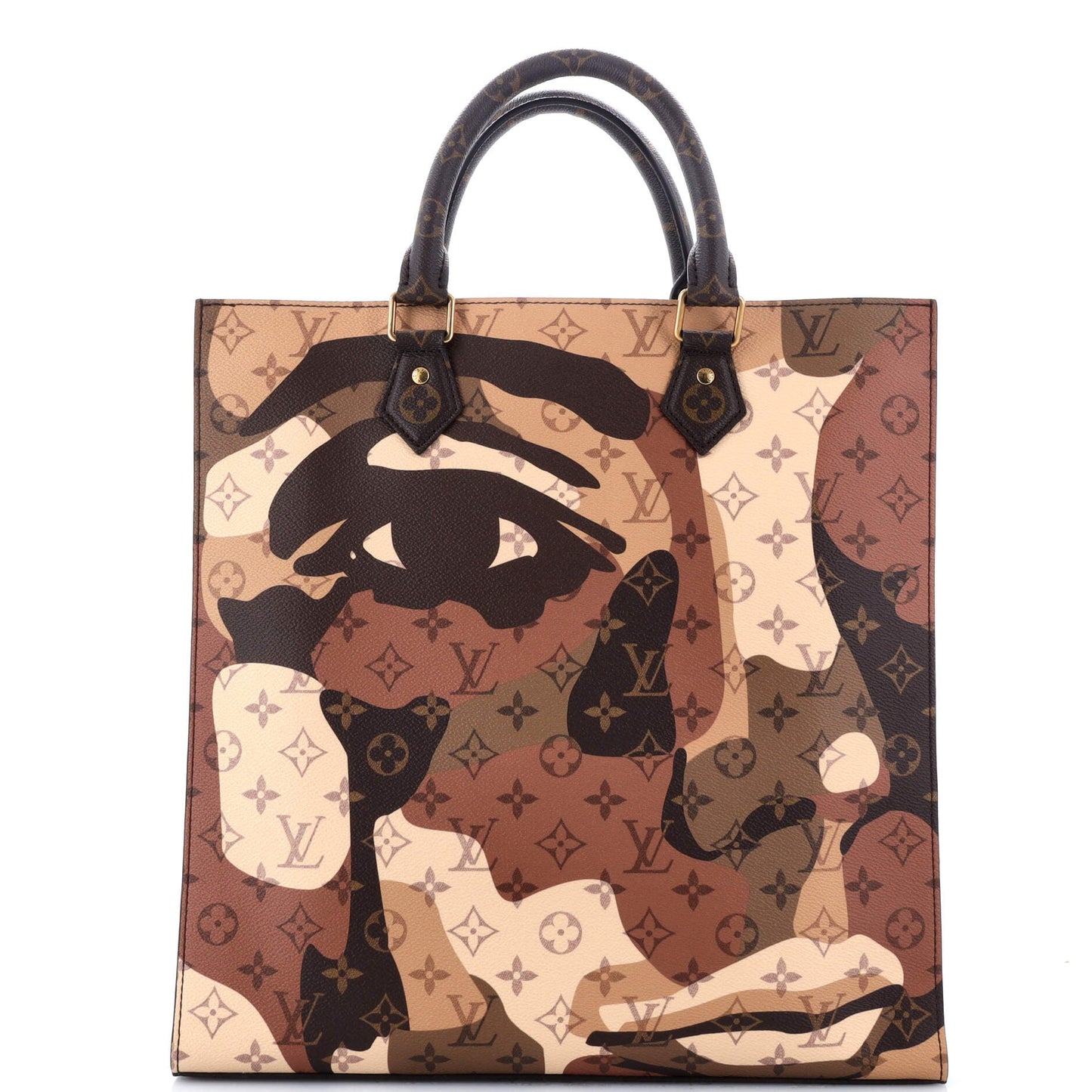 x Kid Super Sac Plat NV Limited Edition Patchwork Printed Camouflage Monogram Canvas