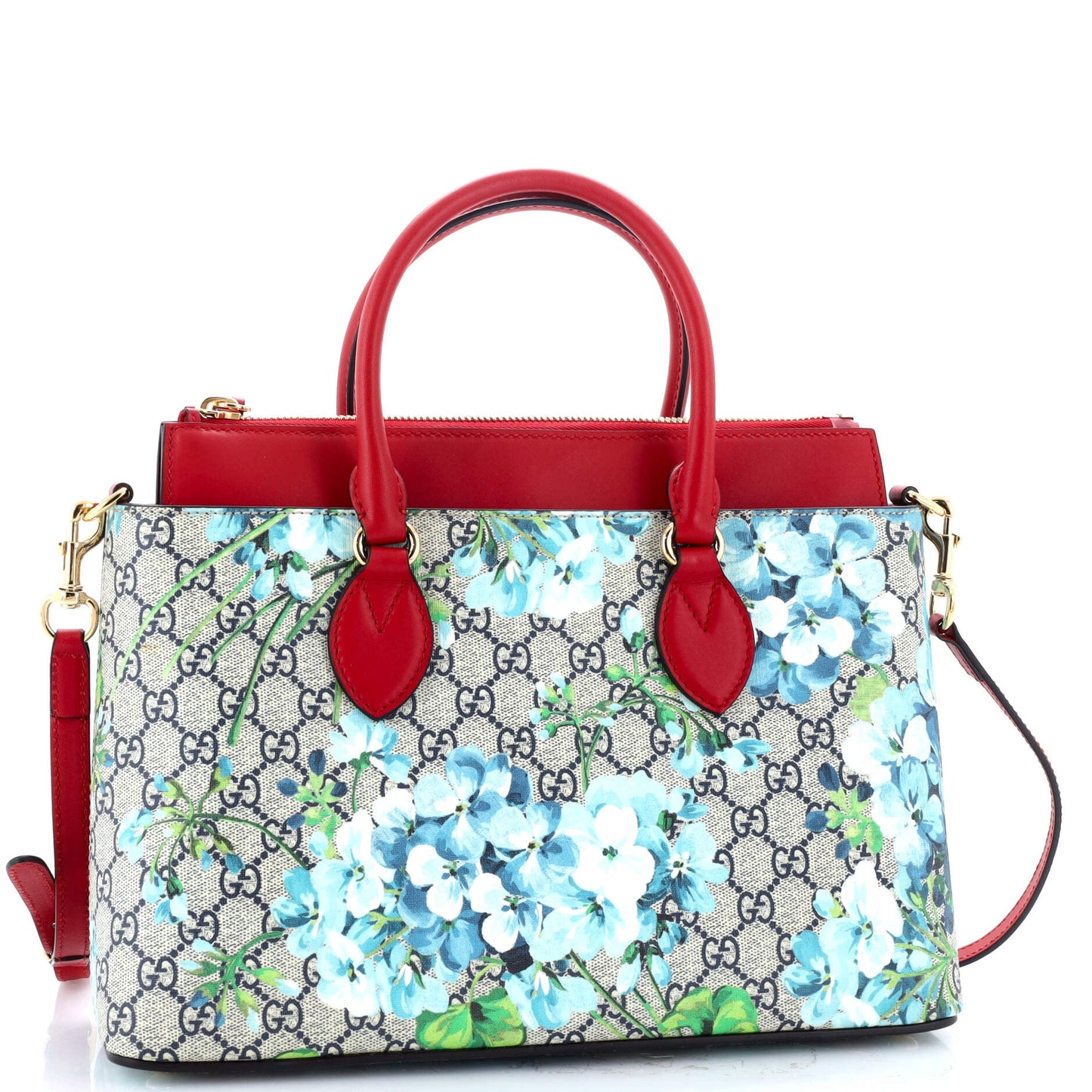 Linea A Convertible Tote Blooms Print GG Coated Canvas Small