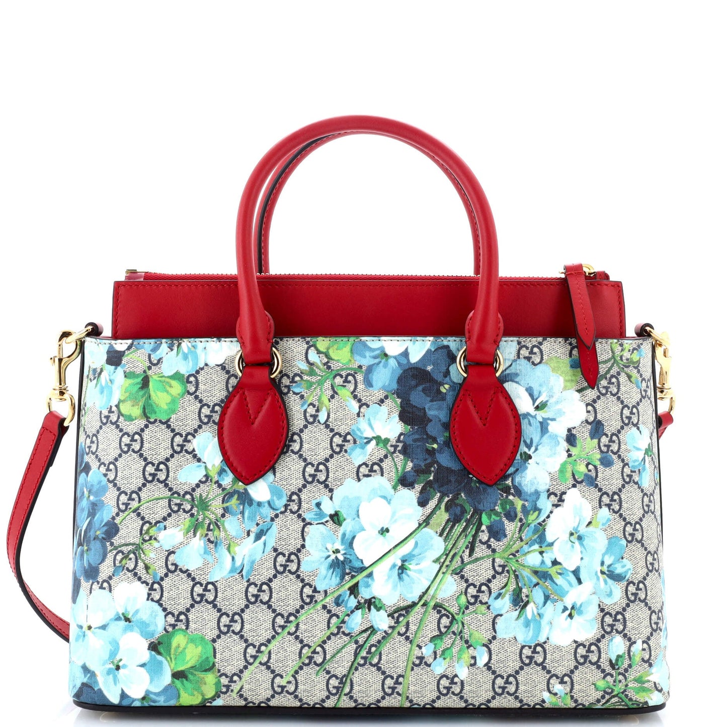 Linea A Convertible Tote Blooms Print GG Coated Canvas Small