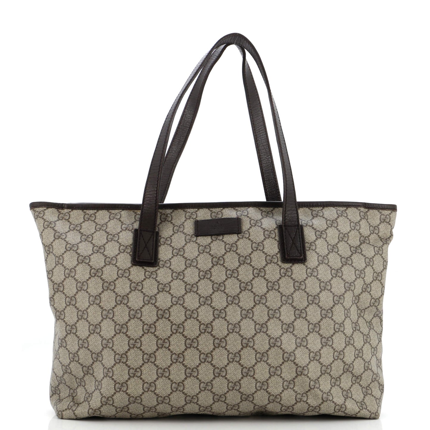 Plus Tote GG Coated Canvas with Leather Large
