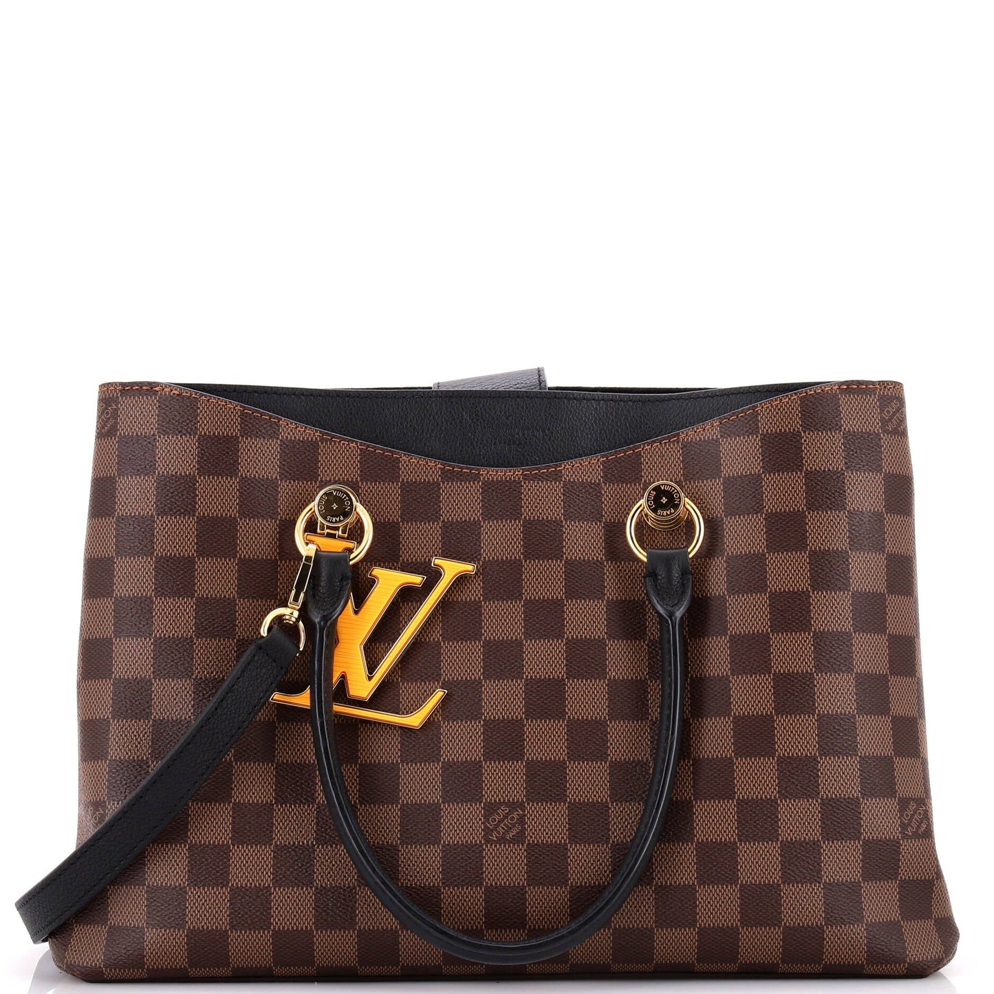LV Riverside Handbag Damier with Leather