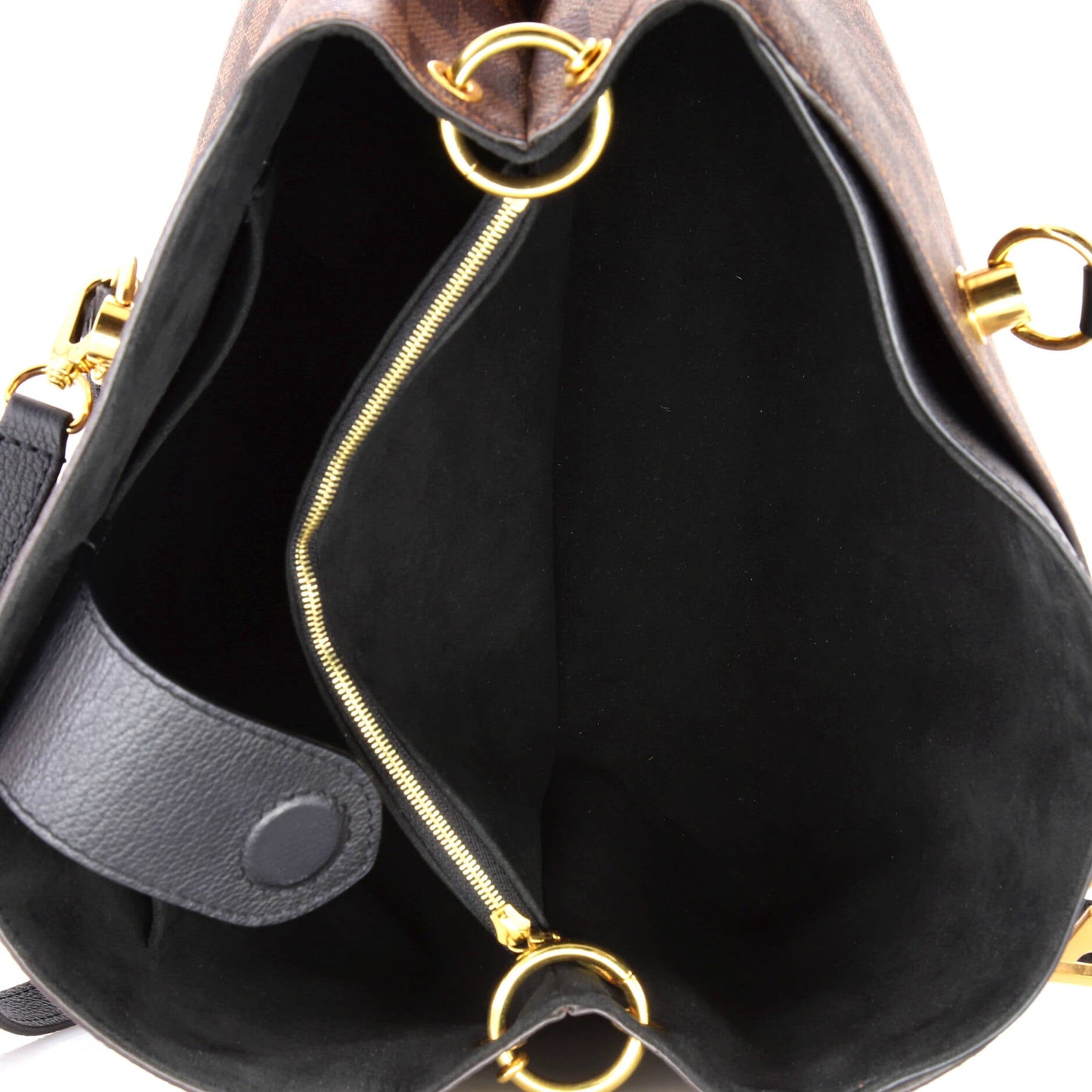 LV Riverside Handbag Damier with Leather