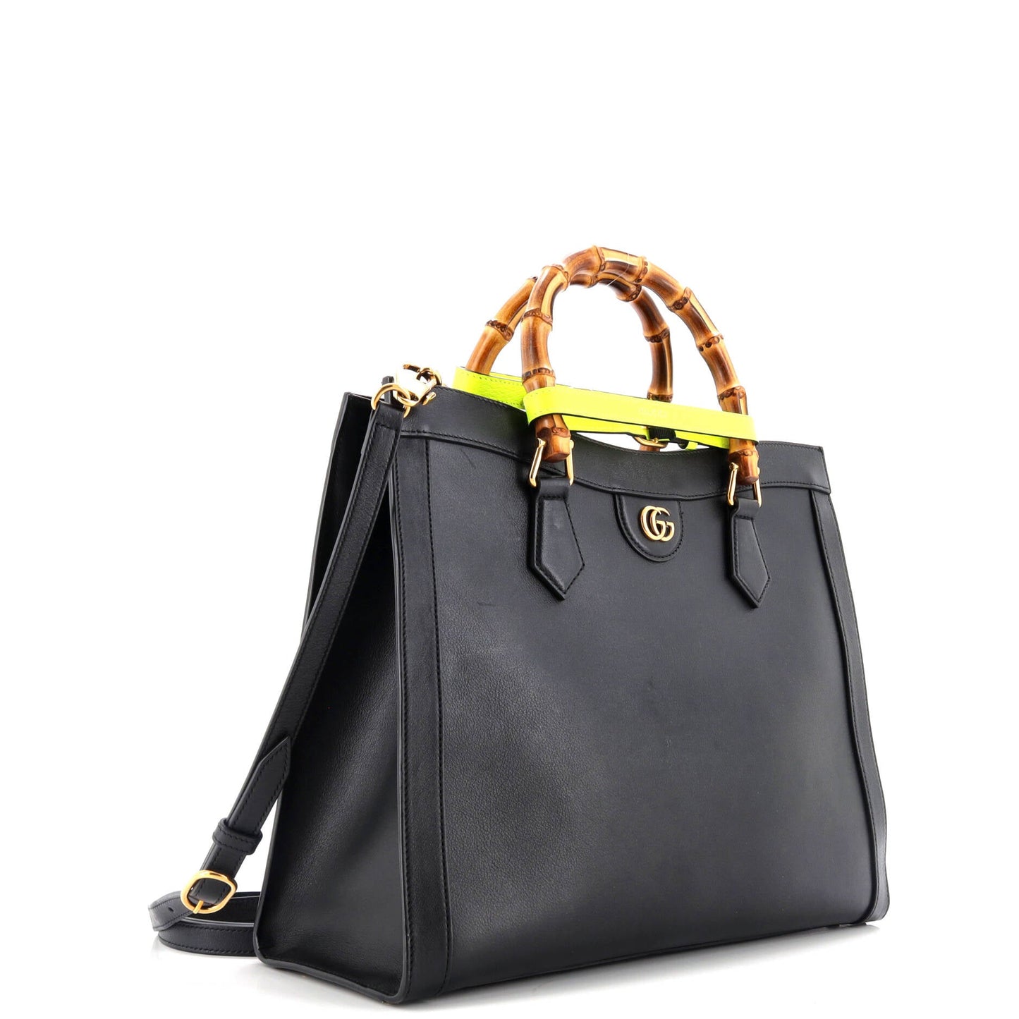 Diana NM Bamboo Handle Tote Leather Medium