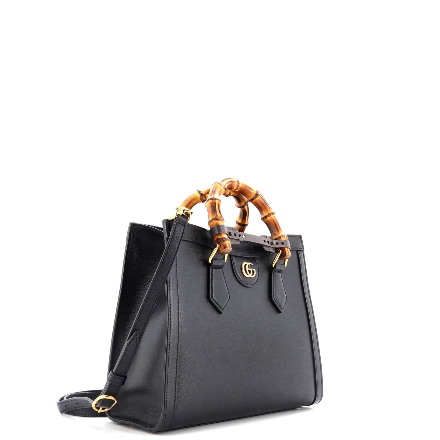 Diana NM Bamboo Handle Tote Leather Small