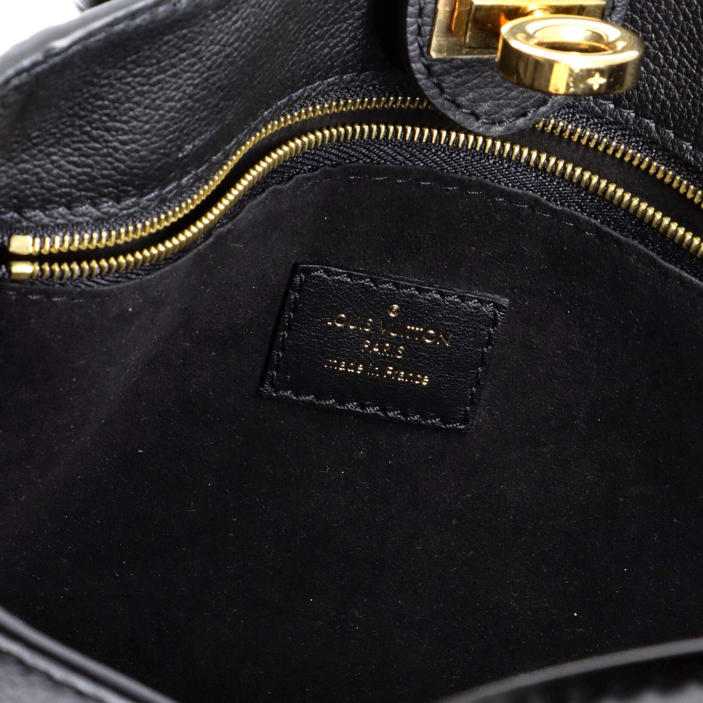 On My Side Tote Leather with Monogram Canvas PM