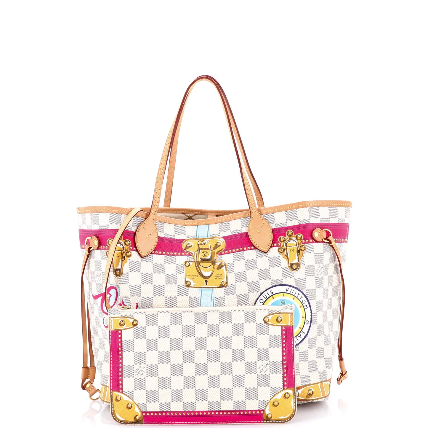 Neverfull NM Tote Limited Edition Damier Summer Trunks MM