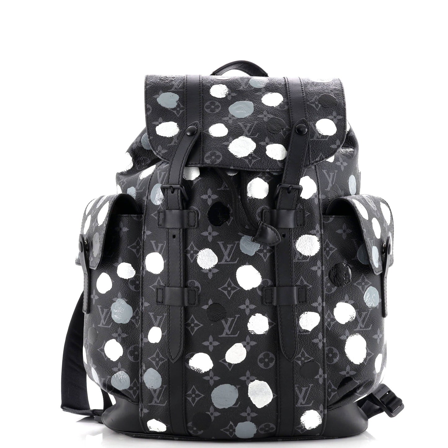 Christopher Backpack Yayoi Kusama Painted Dots Monogram Eclipse Canvas MM