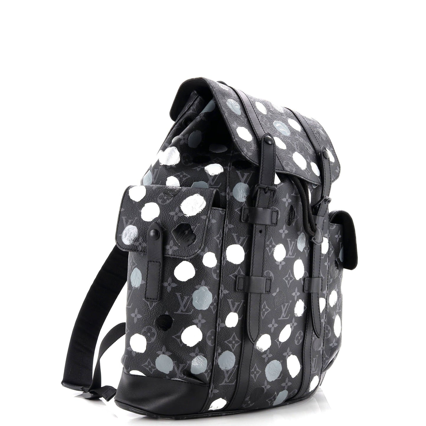 Christopher Backpack Yayoi Kusama Painted Dots Monogram Eclipse Canvas MM