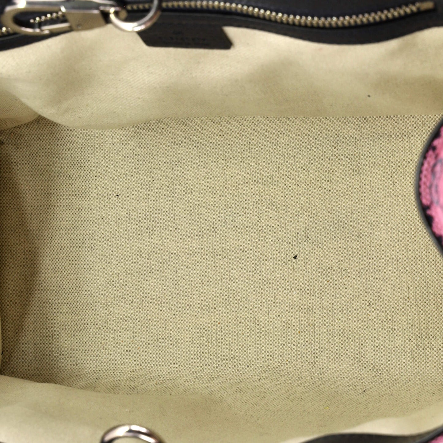 Structured Top Handle Open Tote GG Canvas Small