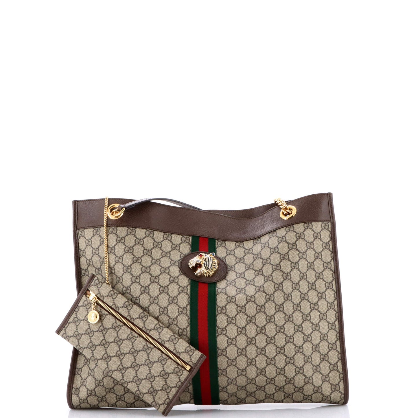 Rajah Chain Tote GG Coated Canvas Large
