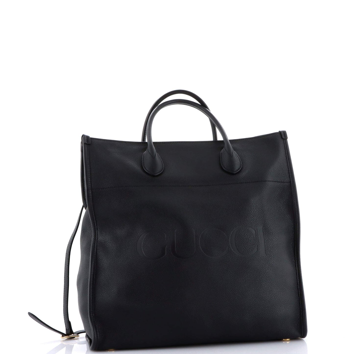 Logo Tote Embossed Leather Medium