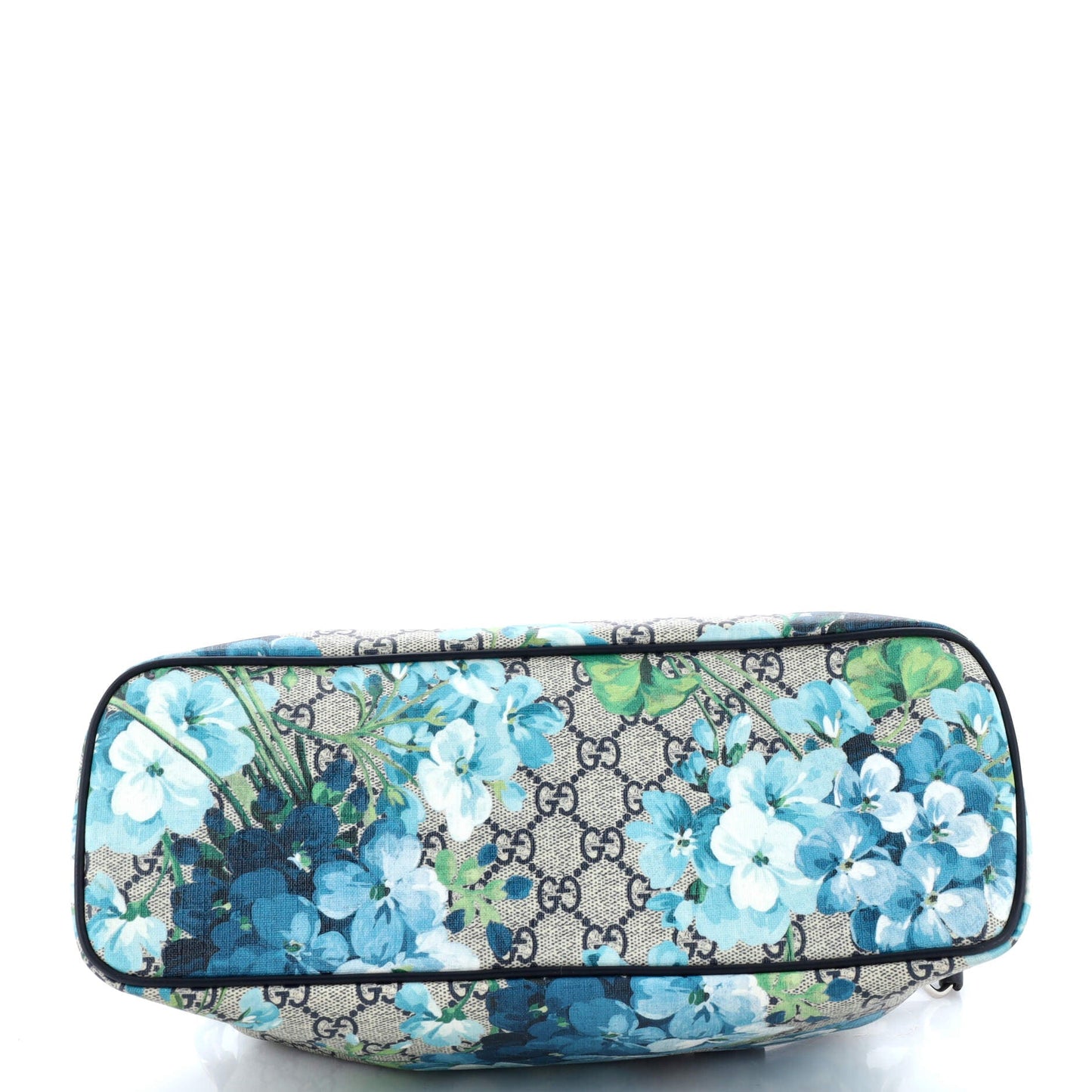 Convertible Zip Tote Blooms Print GG Coated Canvas Medium