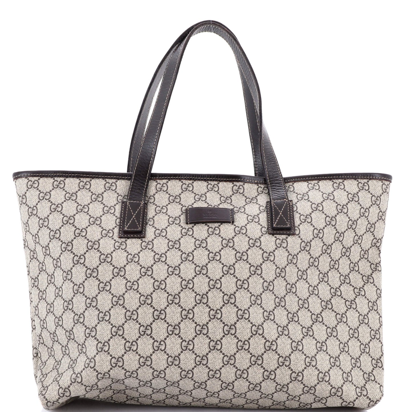 Plus Tote GG Coated Canvas with Leather Large