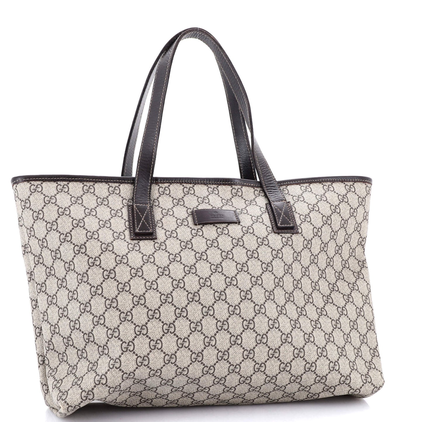 Plus Tote GG Coated Canvas with Leather Large