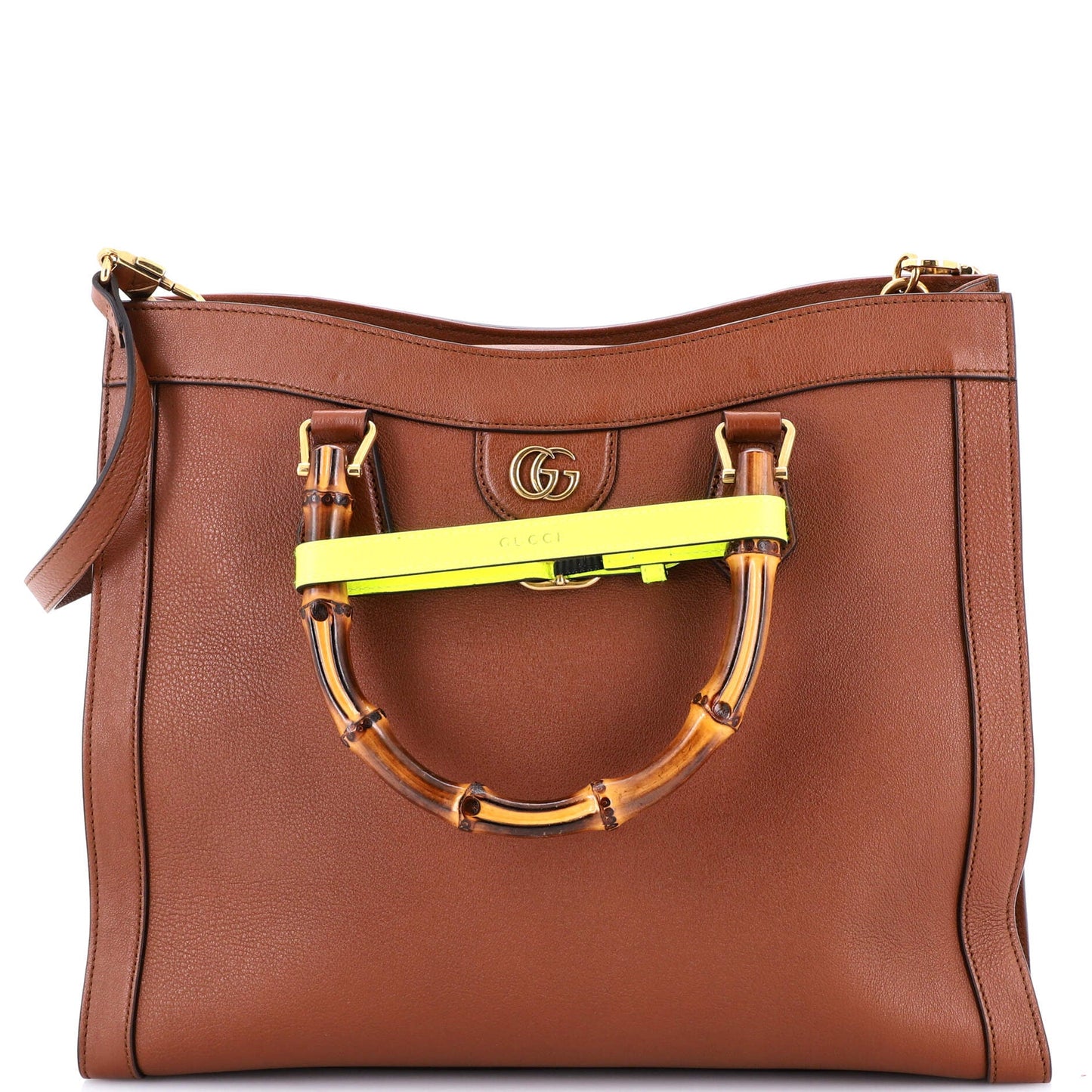 Diana NM Bamboo Handle Tote Leather Medium