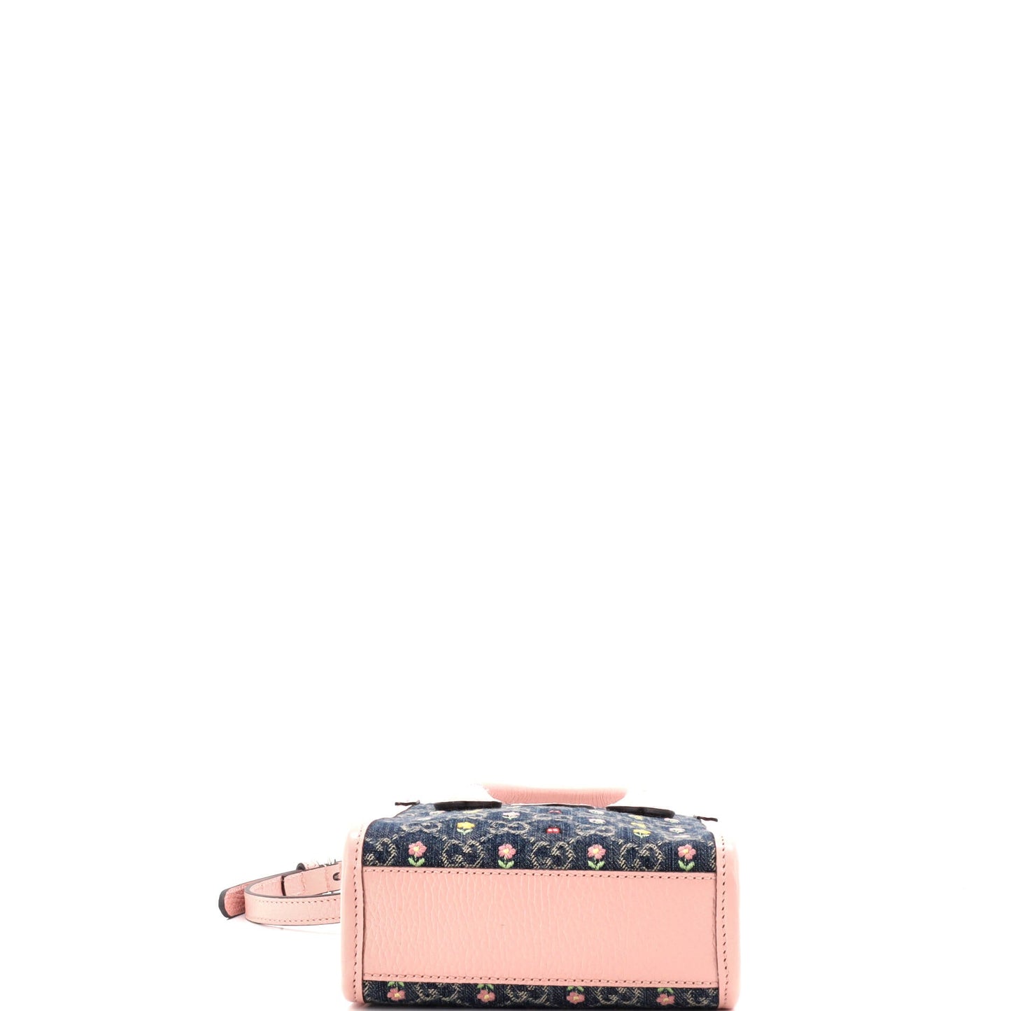 Interlocking G Patch Tote Embroidered GG Denim and Leather Mini