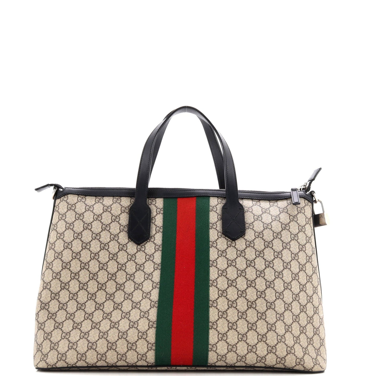 Web Duffle Bag GG Coated Canvas Medium