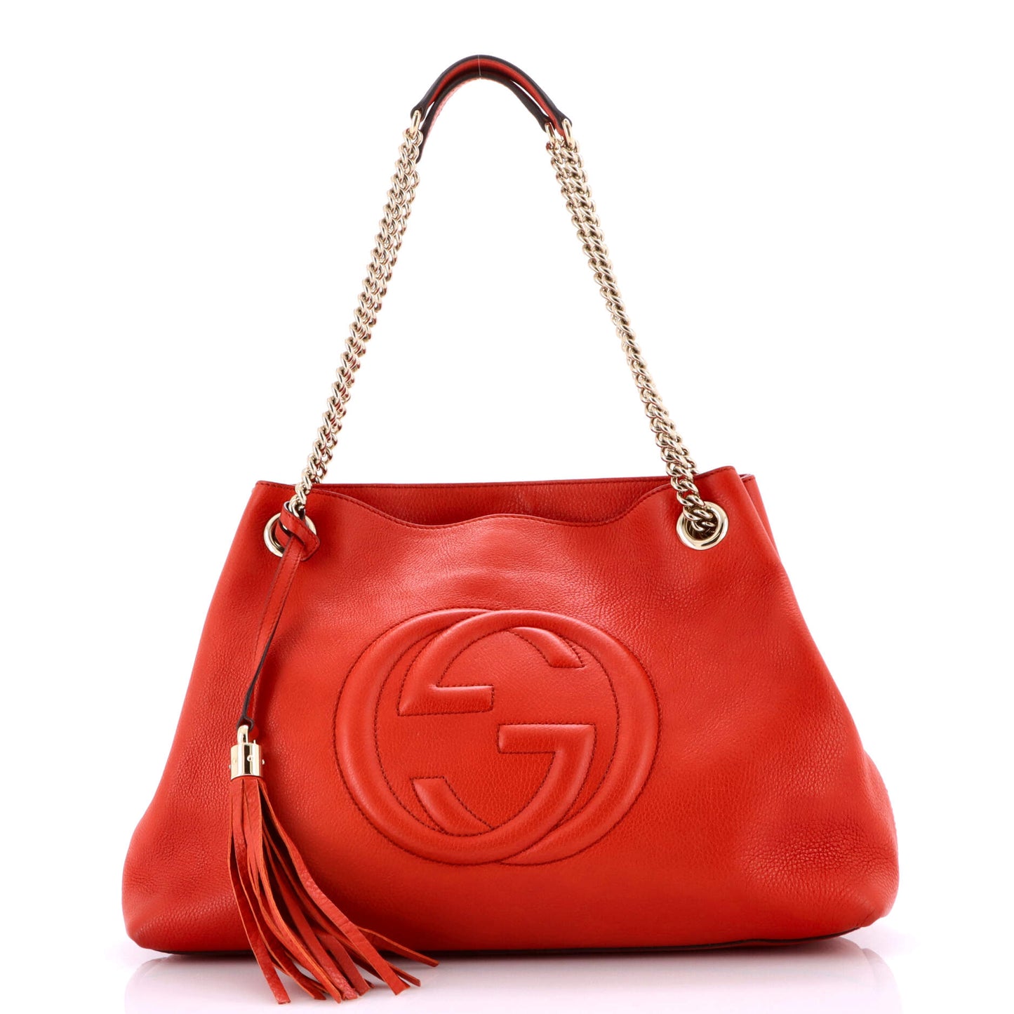 Soho Chain Strap Shoulder Bag Leather Medium