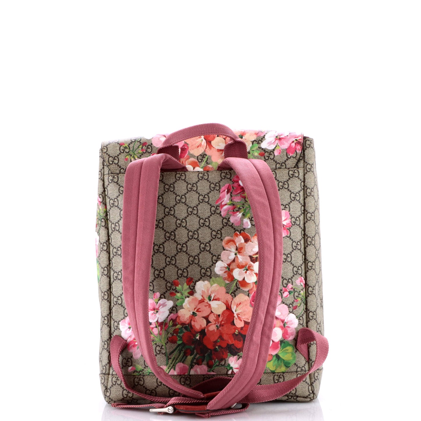 Buckle Backpack Blooms Print GG Coated Canvas Medium
