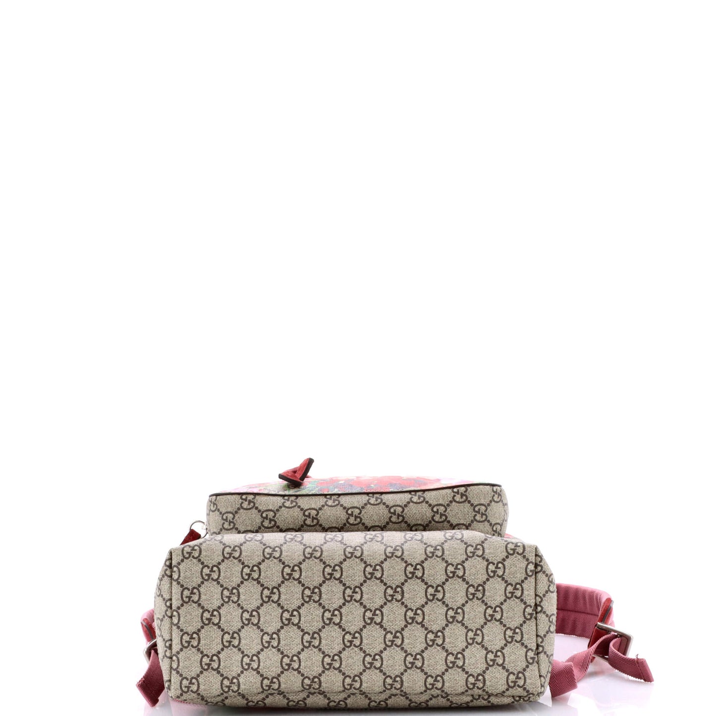 Buckle Backpack Blooms Print GG Coated Canvas Medium