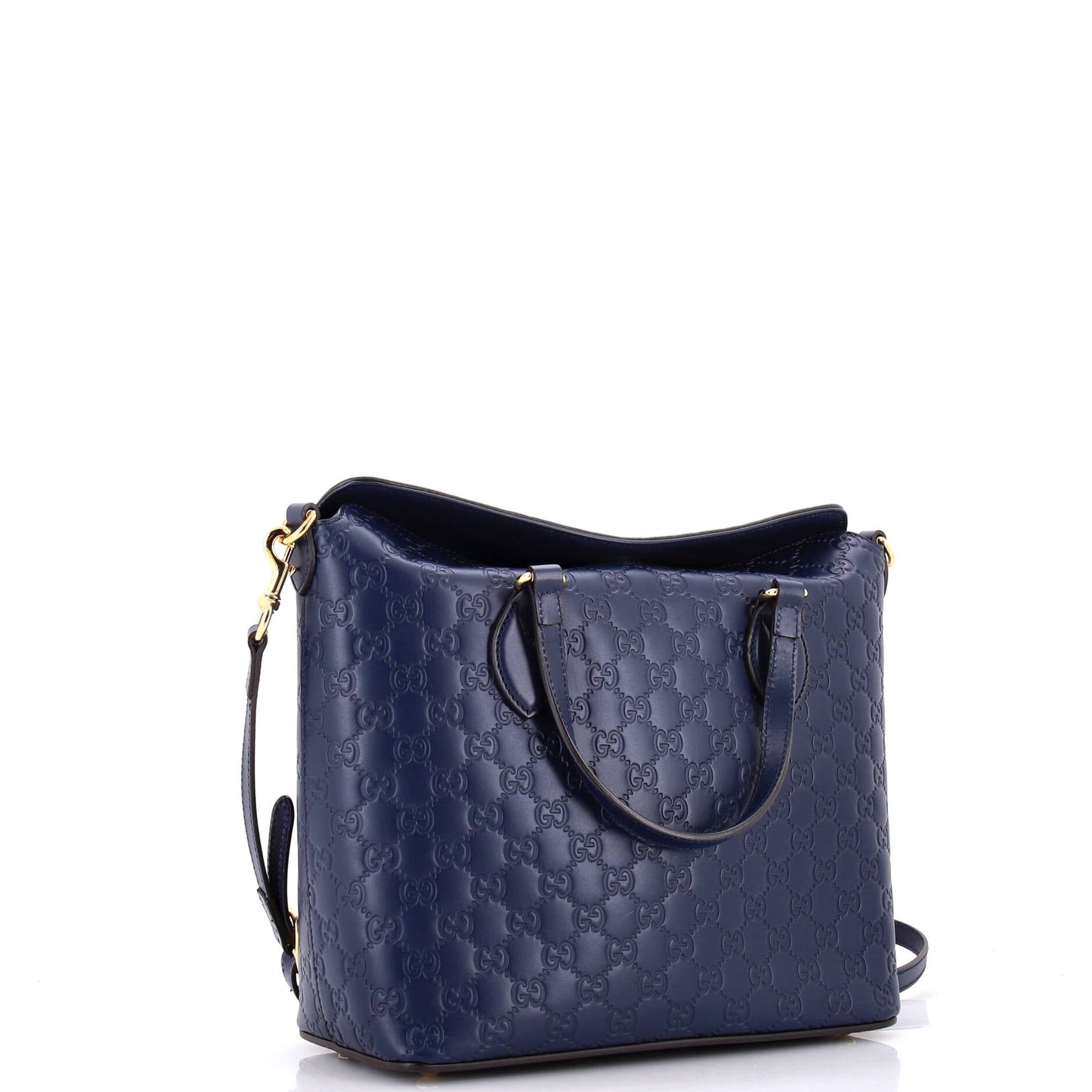 Signature Fold Over Tote Guccissima Leather Medium