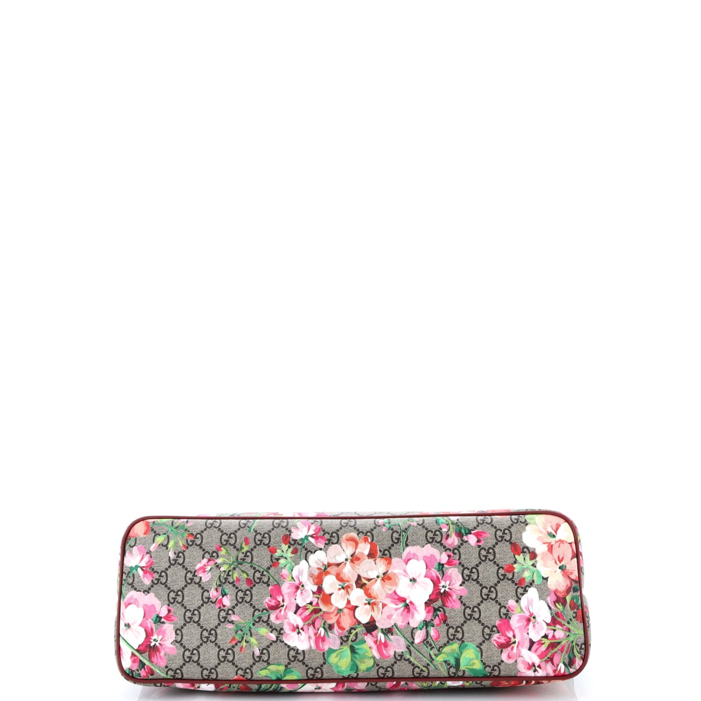 Convertible Zip Tote Blooms Print GG Coated Canvas Large