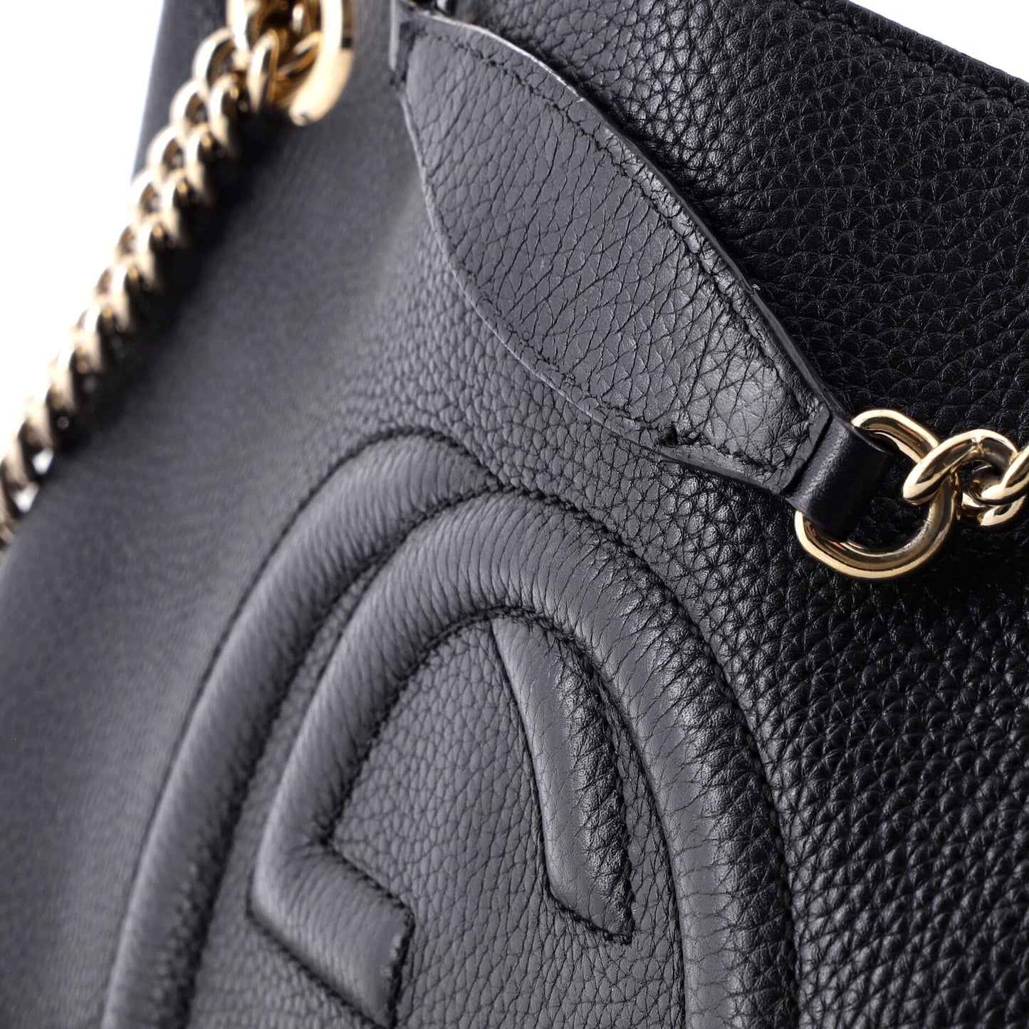 Soho Chain Strap Shoulder Bag Leather Medium