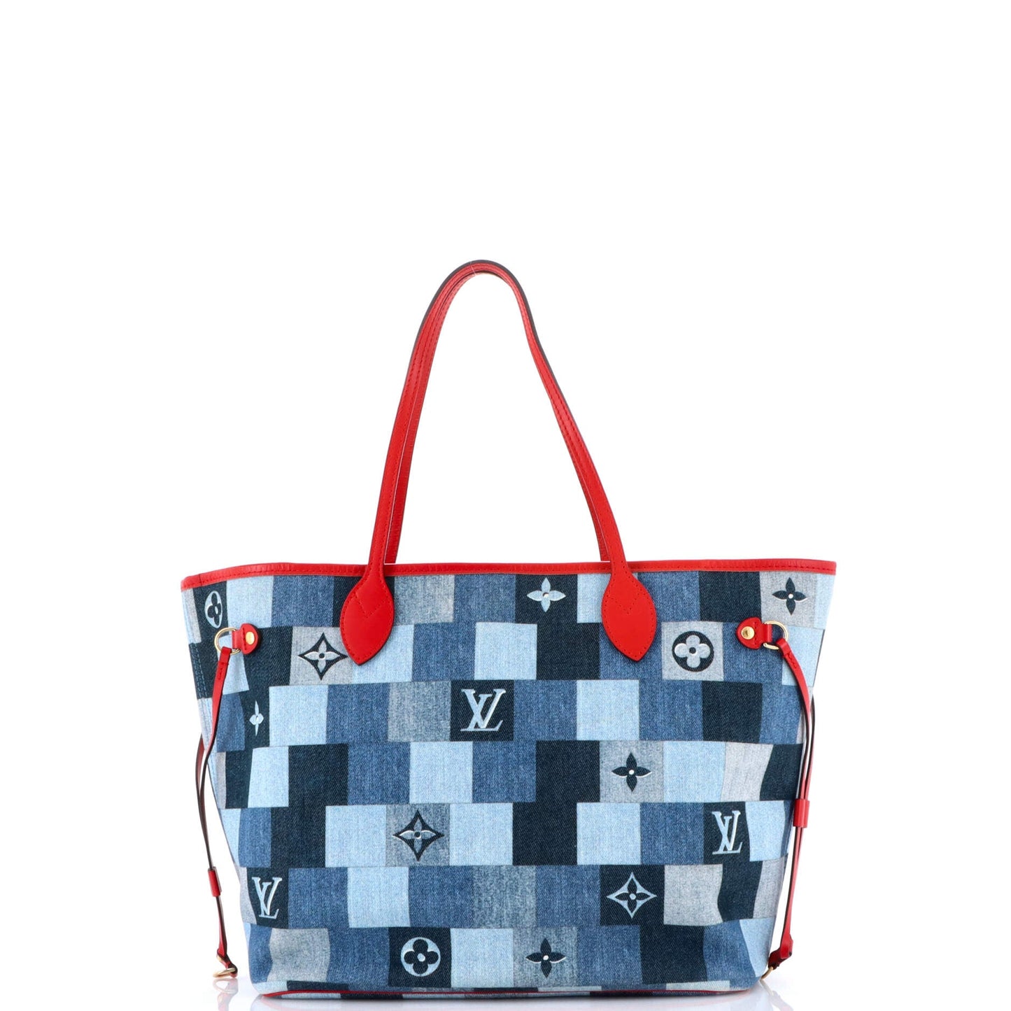 Neverfull Tote Damier and Monogram Patchwork Denim MM