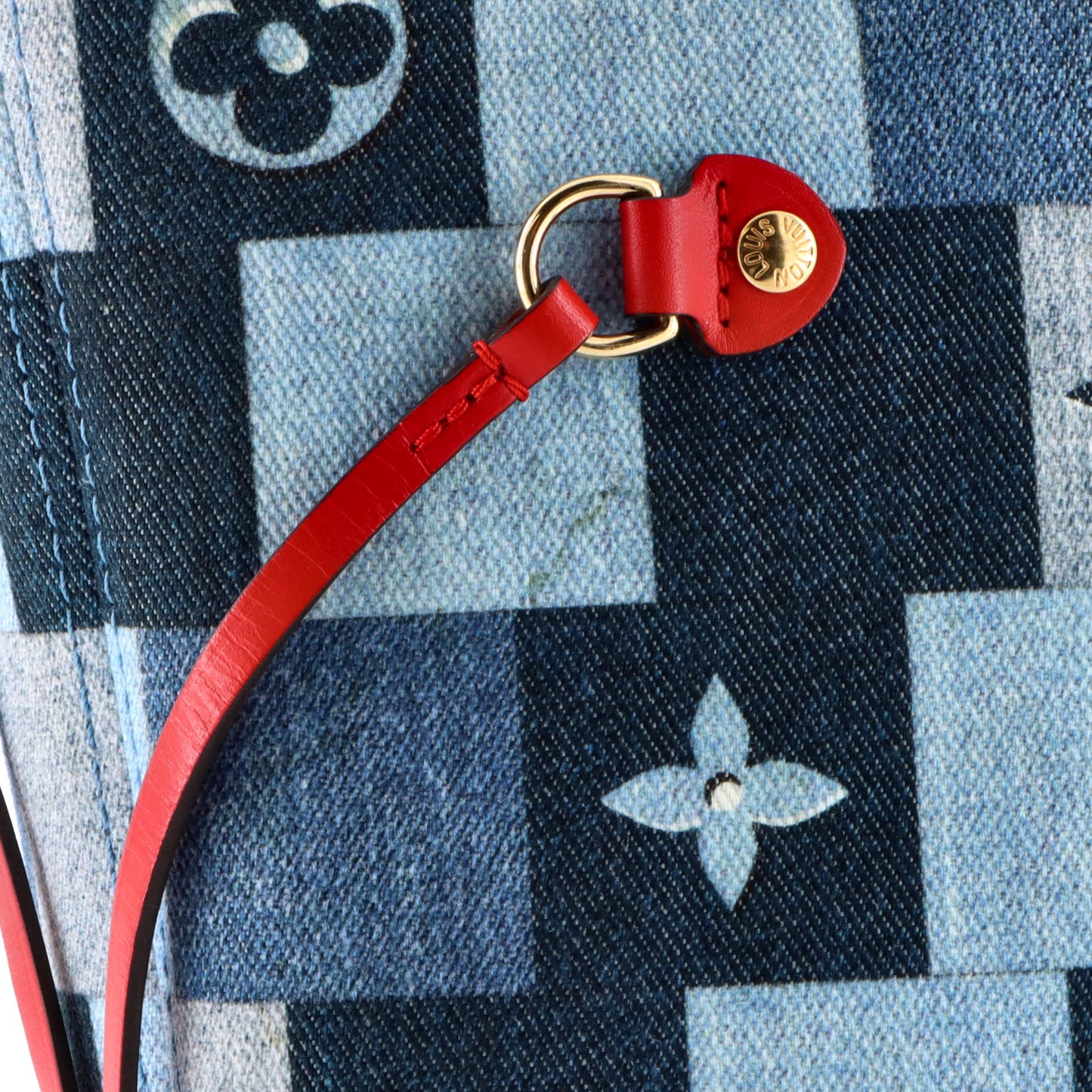 Neverfull Tote Damier and Monogram Patchwork Denim MM