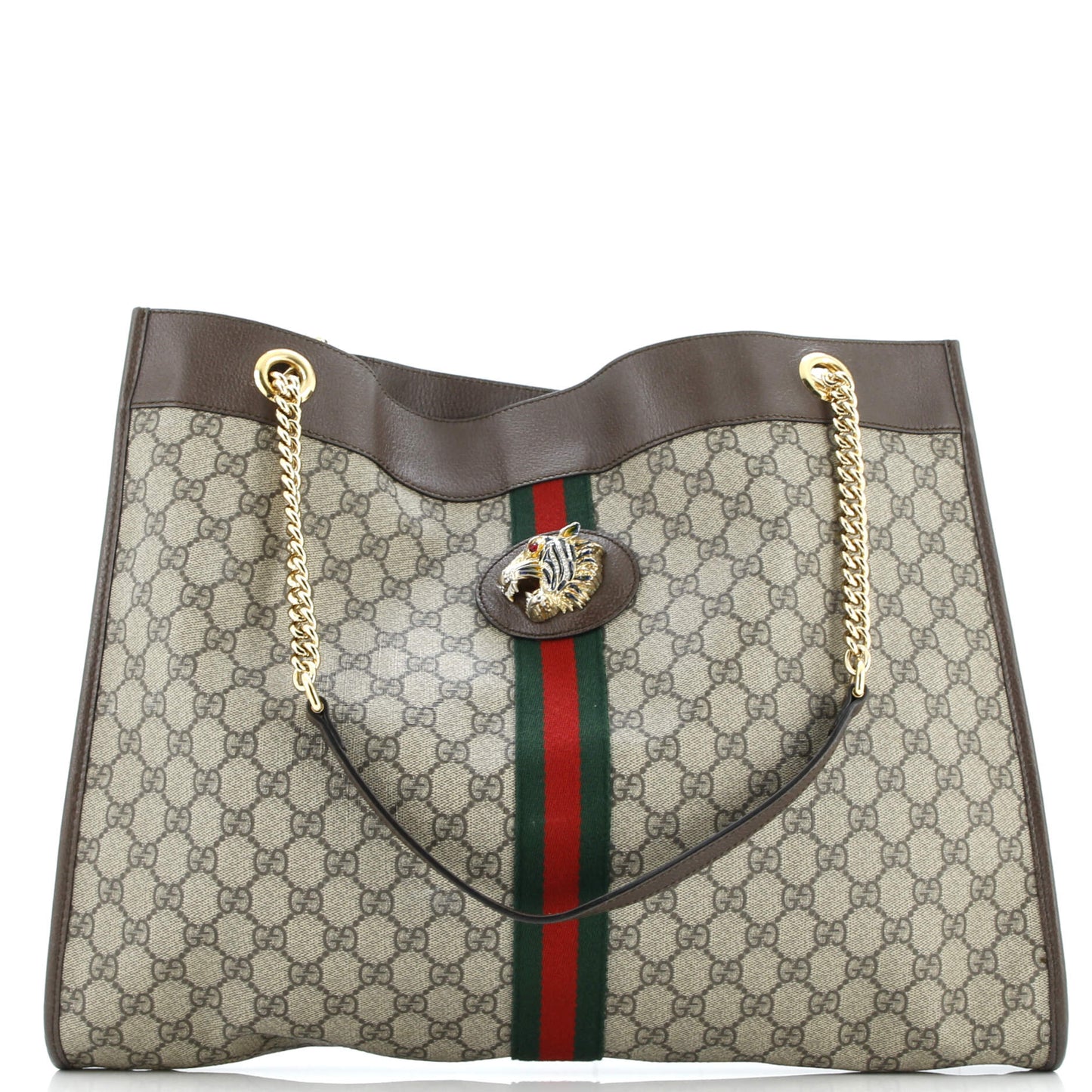 Rajah Chain Tote GG Coated Canvas Large
