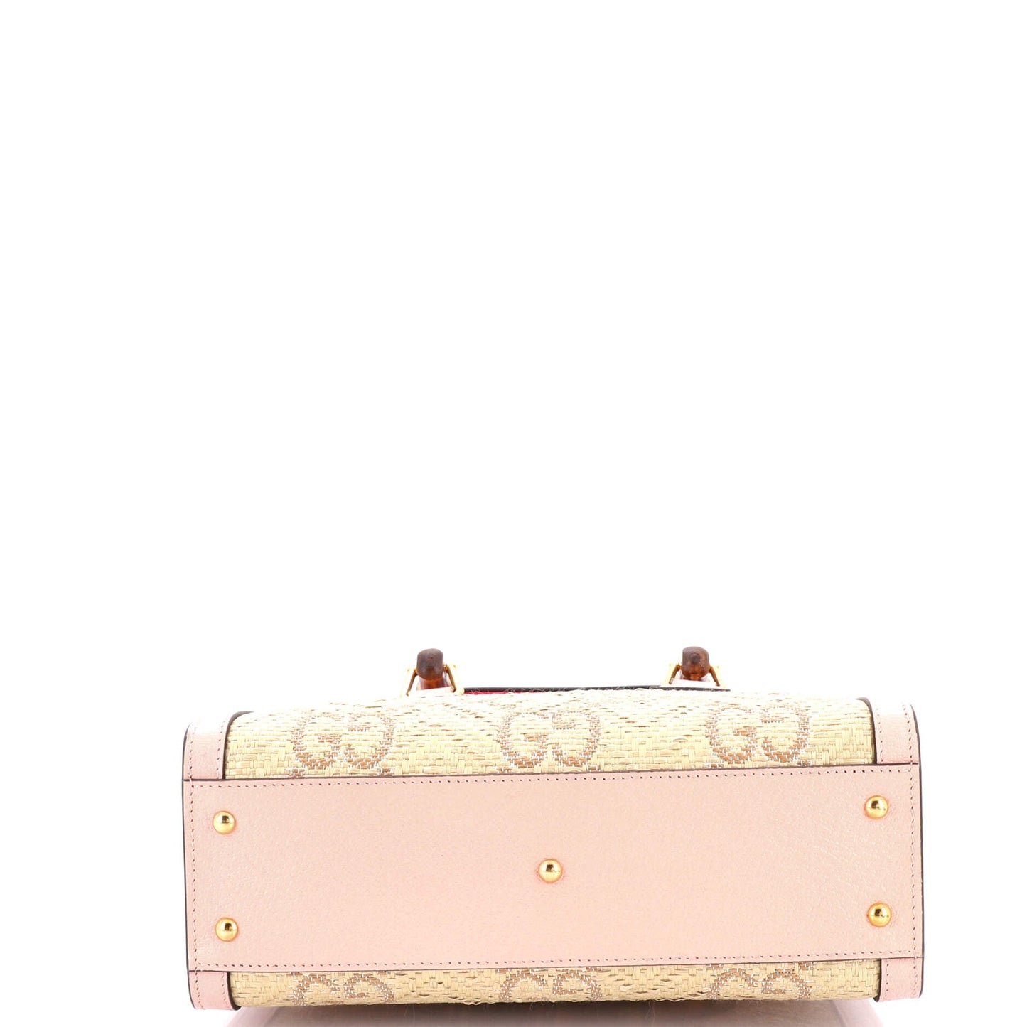 Diana NM Bamboo Handle Tote GG Raffia Small