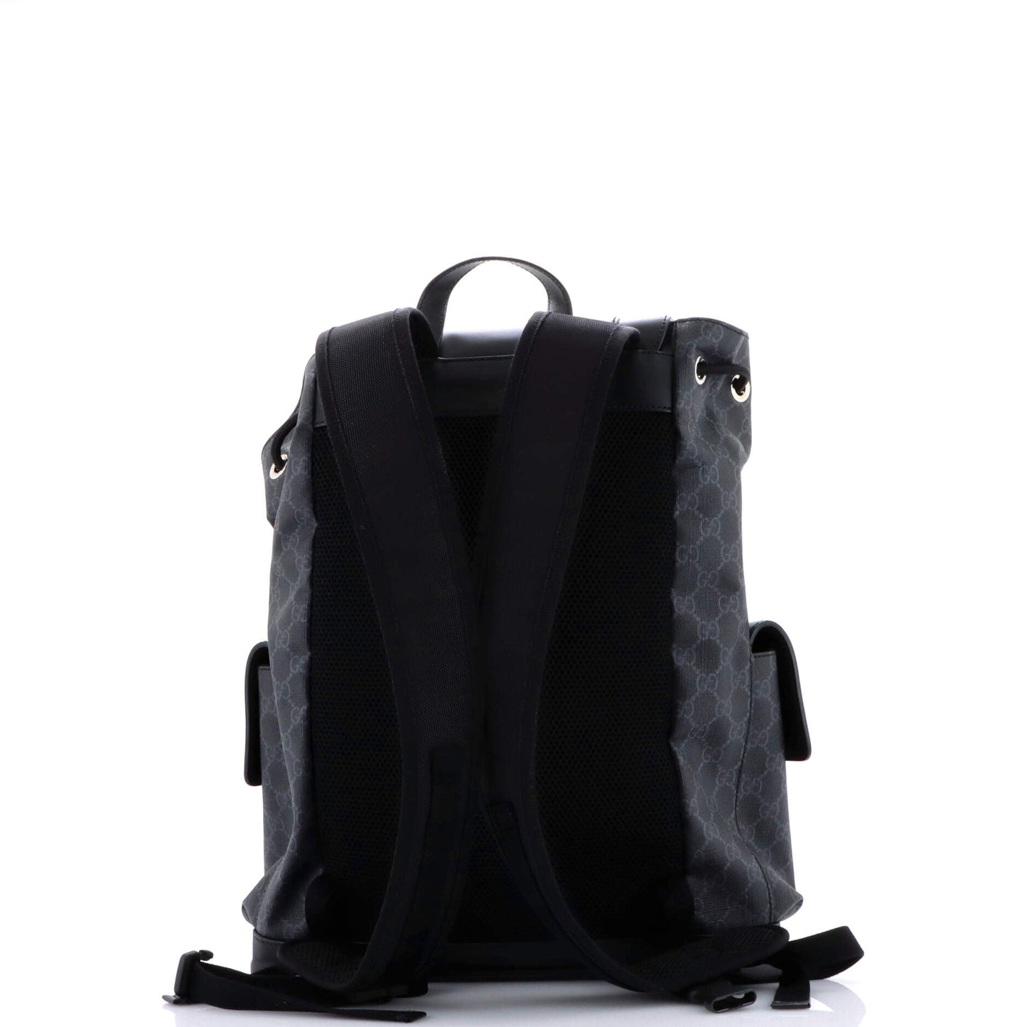 Double Pocket Buckle Backpack GG Coated Canvas Large